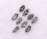 0.58 CT, 4.0 x 2.0 mm Salt and Pepper Marquise Cut Diamonds