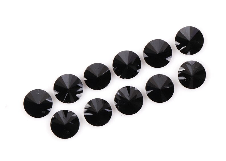 4.6 MM to 5.0 MM Enhanced Black Round Brilliant Cut Diamonds - Minimal Carbon