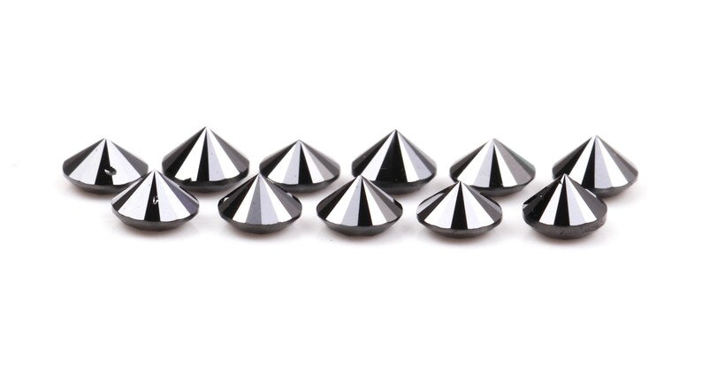 4.6 MM to 5.0 MM Enhanced Black Round Brilliant Cut Diamonds - Minimal Carbon