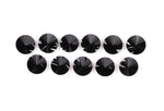 4.1 to 4.5 MM Enhanced Black Round Brilliant Cut Diamonds - Minimal Carbon