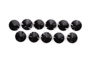 4.1 to 4.5 MM Enhanced Black Round Brilliant Cut Diamonds - Minimal Carbon
