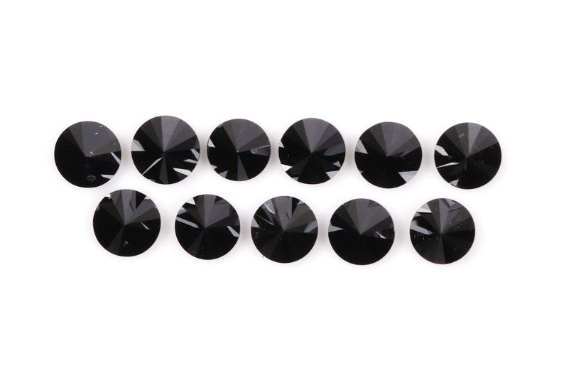 2.6 MM to 3.0 MM Enhanced Black Round Brilliant Cut Diamonds - Minimal Carbon