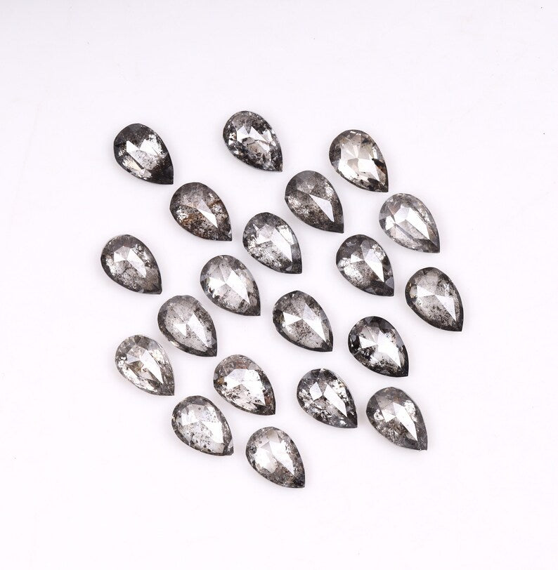 4 x 2.5 MM Salt and Pepper Pear Cut Diamond – Natural Loose Diamond