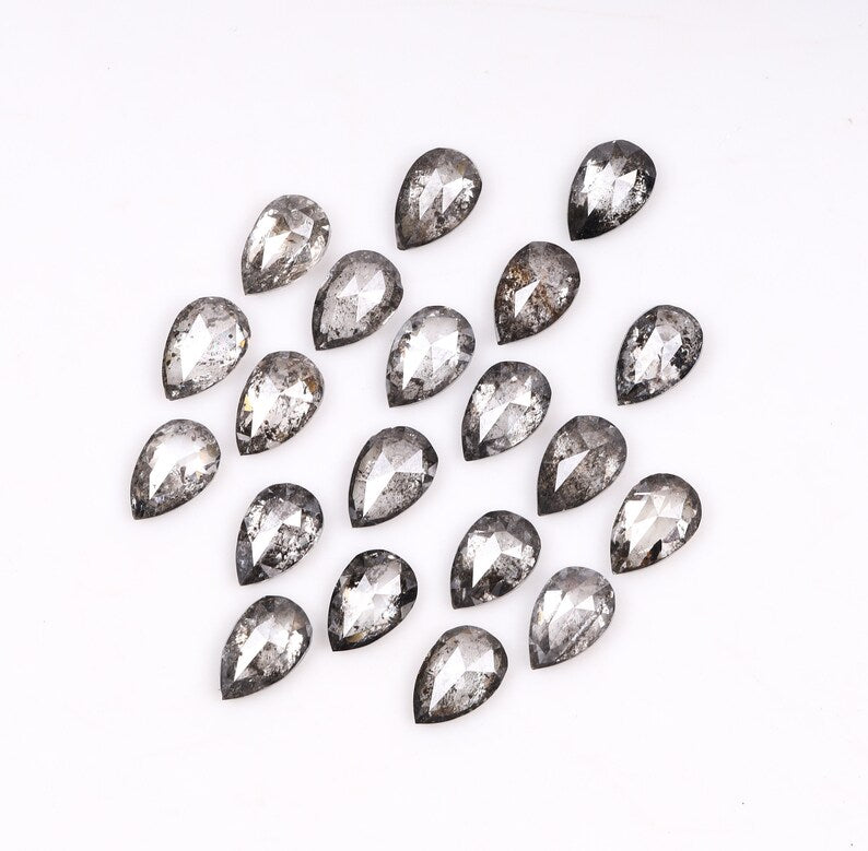 4 x 2.5 MM Salt and Pepper Pear Cut Diamond – Natural Loose Diamond