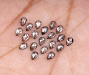 4 x 2.5 MM Salt and Pepper Pear Cut Diamond – Natural Loose Diamond