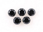 3.6 MM to 4.0 MM Enhanced Black Round Brilliant Cut Diamonds - Minimal Carbon