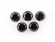 3.6 MM to 4.0 MM Enhanced Black Round Brilliant Cut Diamonds - Minimal Carbon
