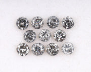 3.1 To 3.5 MM - Salt And Pepper Round Brilliant Cut Diamond - Minimal Carbon