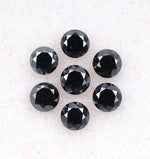 3.1 MM to 3.5 MM Enhanced Black Round Brilliant Cut Diamonds - Minimal Carbon
