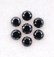 3.1 MM to 3.5 MM Enhanced Black Round Brilliant Cut Diamonds - Minimal Carbon