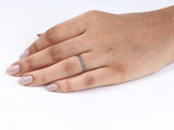Dainty Eternity Modern Salt and Pepper Diamond Band