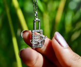 Crystal-Studded Travel Charm Pendant – Airplane & Suitcase Design