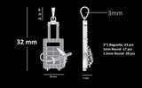 Crystal-Studded Travel Charm Pendant – Airplane & Suitcase Design