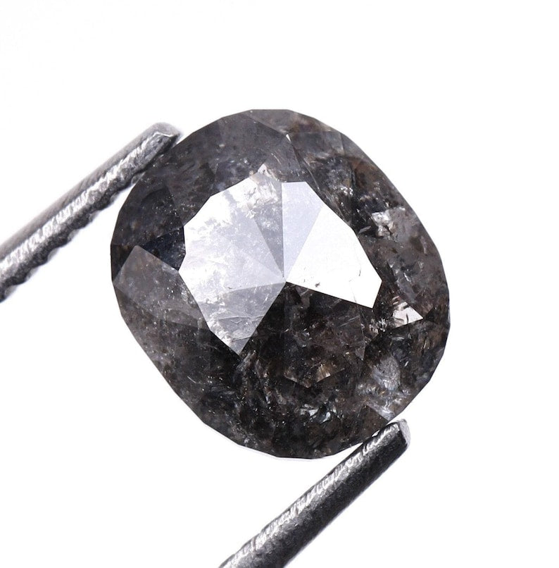 Oval Salt and pepper diamond