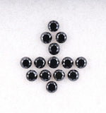 2.1 MM to 2.5 MM Enhanced Black Round Brilliant Cut Diamonds - Minimal Carbon
