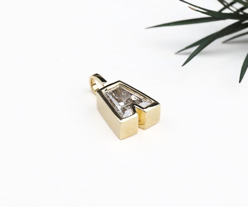 alphabet letter lab grown diamond ring