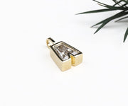 alphabet letter lab grown diamond ring