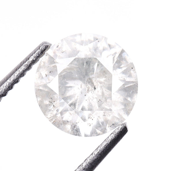 Natural Salt And Pepper Round Brilliant Cut Diamond