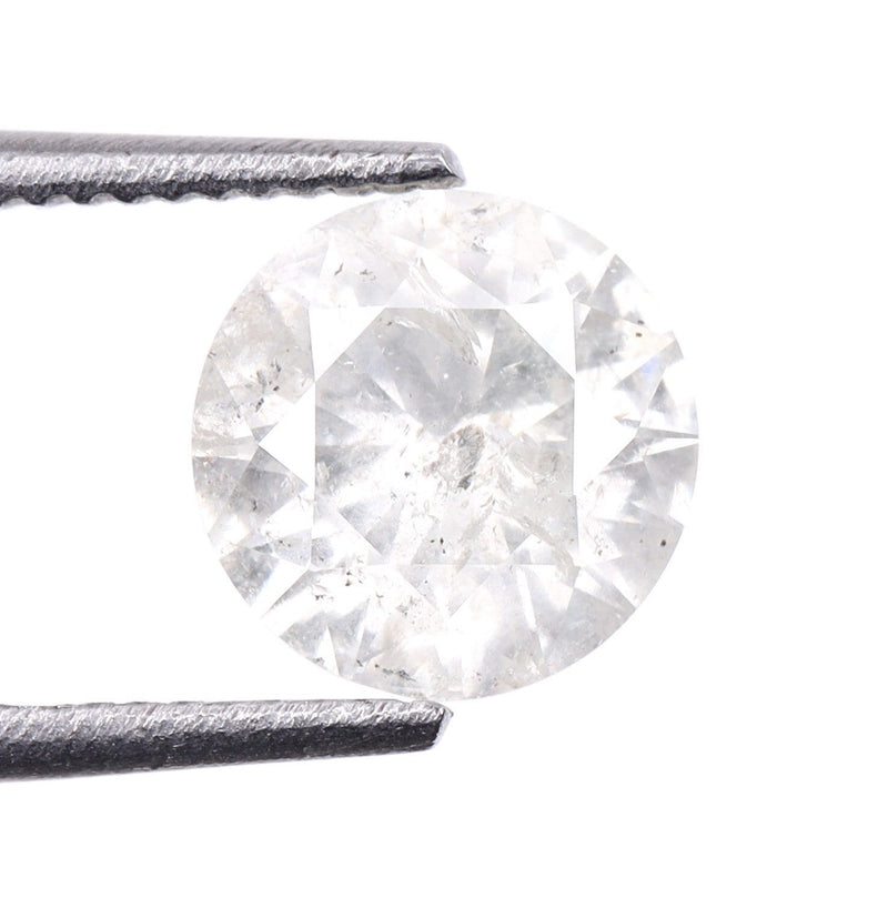Natural Salt And Pepper Round Brilliant Cut Diamond