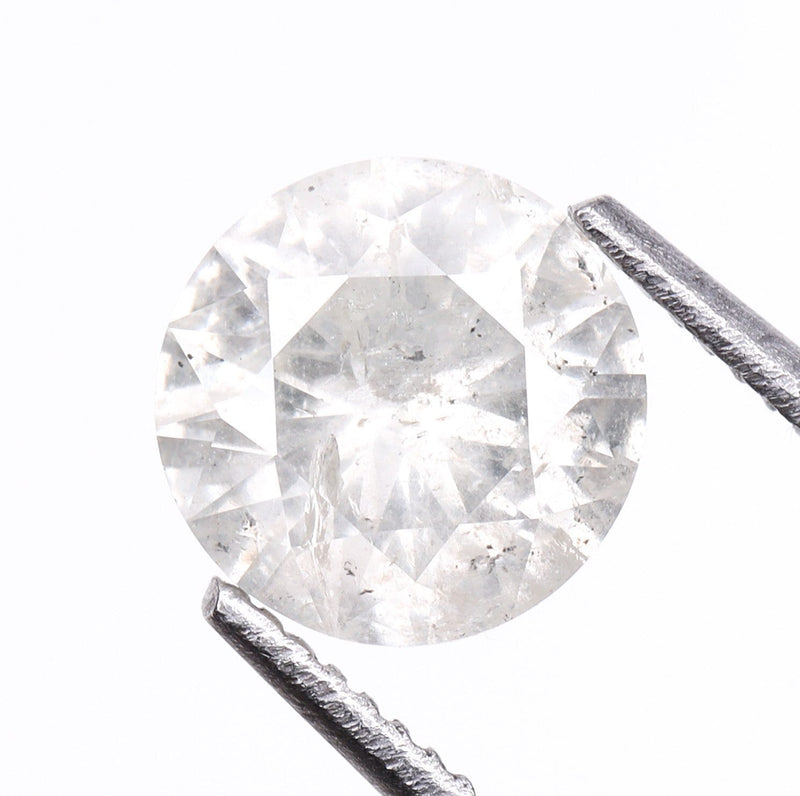 Natural Salt And Pepper Round Brilliant Cut Diamond