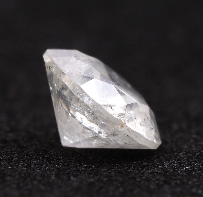 Natural Salt And Pepper Round Brilliant Cut Diamond