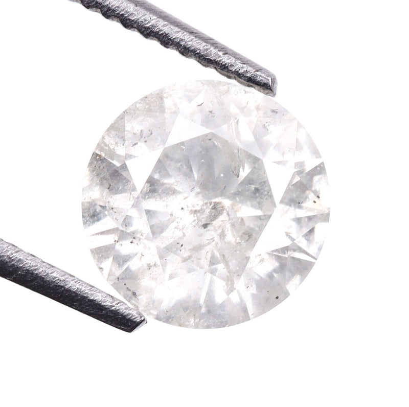 Natural Salt And Pepper Round Brilliant Cut Diamond
