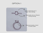 Diagram of a diamond ring design