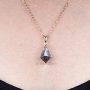 Kite Cut Rutilated Quartz Gold Pendant