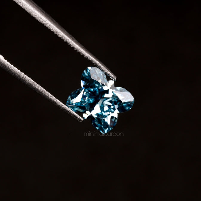 1.30 CT, 7.3 X 5.9 MM | Lab Grown Diamond | Blue Diamond - Minimal Carbon