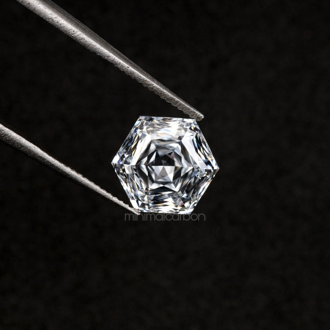 1.84 CT, 8.0 X 6.8 MM | Lab Grown Diamond | Hexagon Cut Diamond - Minimal Carbon