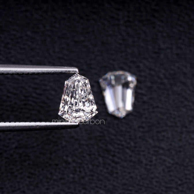 1.00 CT, 6.0 X 5.0 MM | Lab Grown Diamond | Shield Diamond Pair - Minimal Carbon