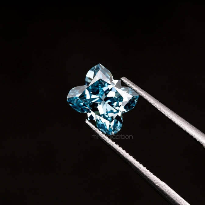 1.30 CT, 7.3 X 5.9 MM | Lab Grown Diamond | Blue Diamond - Minimal Carbon