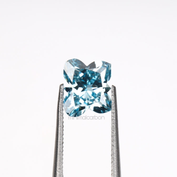 1.30 CT, 7.3 X 5.9 MM | Lab Grown Diamond | Blue Diamond - Minimal Carbon