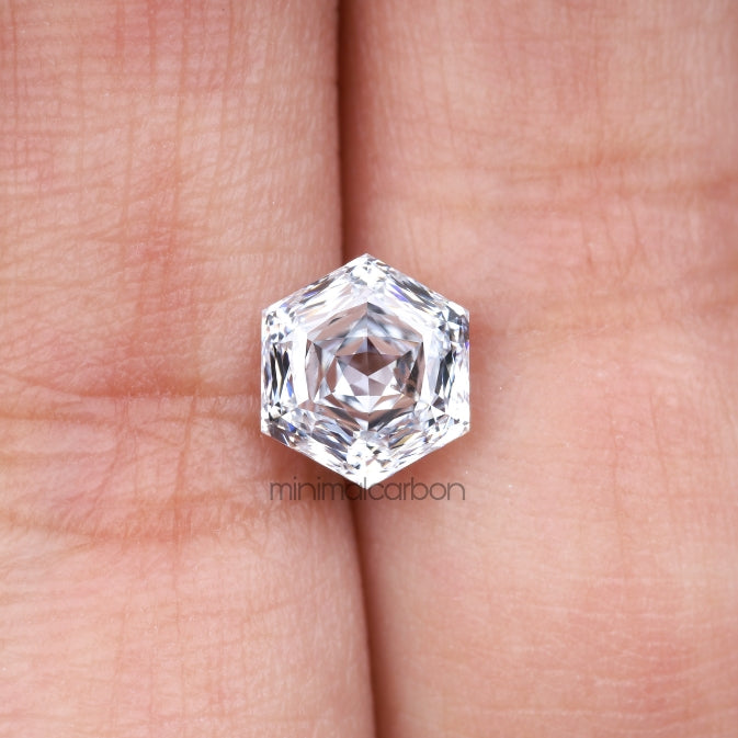 1.84 CT, 8.0 X 6.8 MM | Lab Grown Diamond | Hexagon Cut Diamond - Minimal Carbon