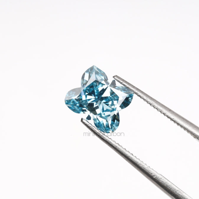 1.30 CT, 7.3 X 5.9 MM | Lab Grown Diamond | Blue Diamond - Minimal Carbon