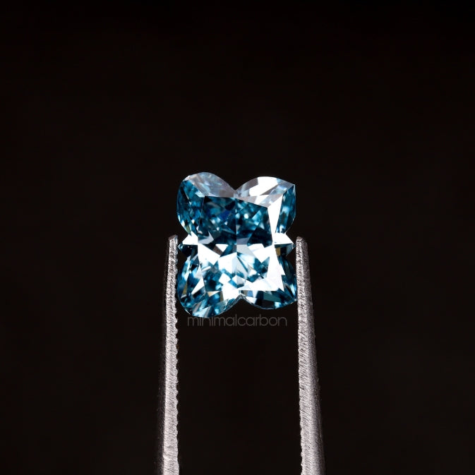 1.30 CT, 7.3 X 5.9 MM | Lab Grown Diamond | Blue Diamond - Minimal Carbon