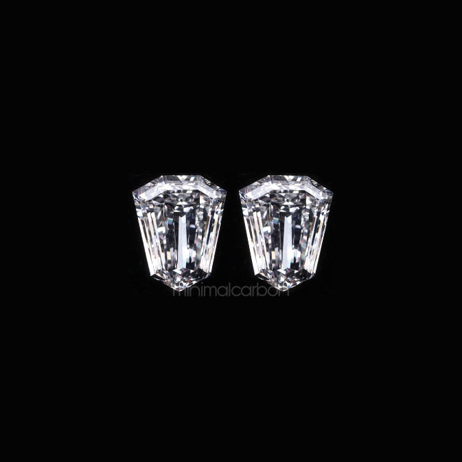 1.00 CT, 6.0 X 5.0 MM | Lab Grown Diamond | Shield Diamond Pair - Minimal Carbon