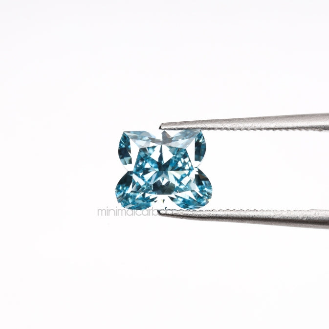 1.30 CT, 7.3 X 5.9 MM | Lab Grown Diamond | Blue Diamond - Minimal Carbon