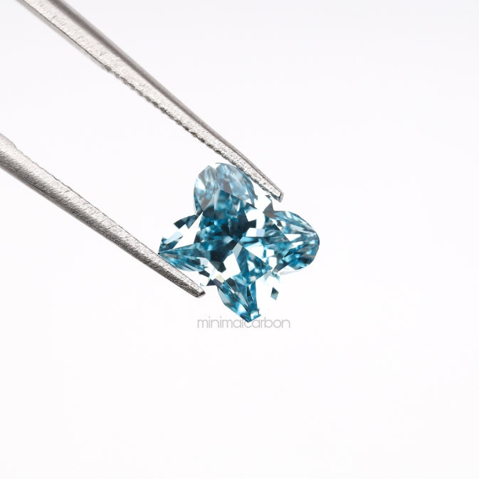 1.30 CT, 7.3 X 5.9 MM | Lab Grown Diamond | Blue Diamond - Minimal Carbon