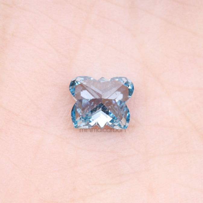 1.30 CT, 7.3 X 5.9 MM | Lab Grown Diamond | Blue Diamond - Minimal Carbon