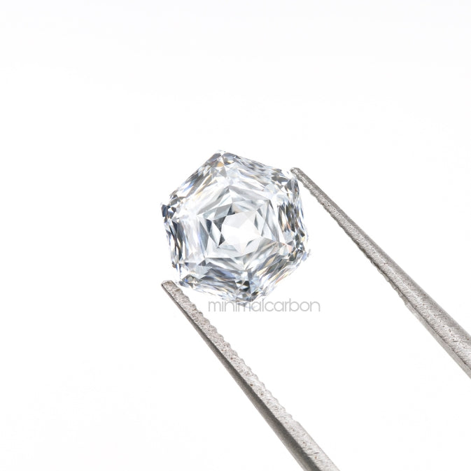 1.84 CT, 8.0 X 6.8 MM | Lab Grown Diamond | Hexagon Cut Diamond - Minimal Carbon