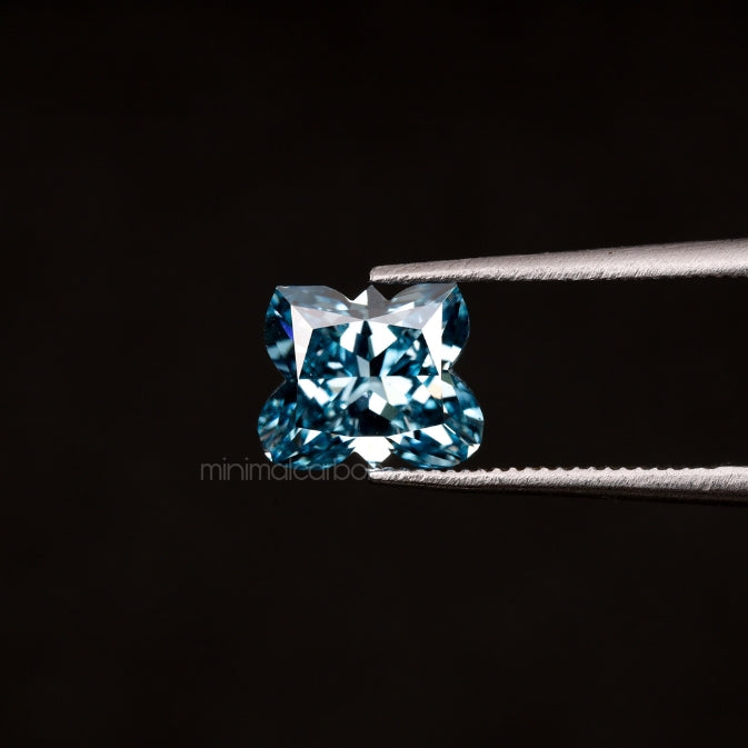 1.30 CT, 7.3 X 5.9 MM | Lab Grown Diamond | Blue Diamond - Minimal Carbon