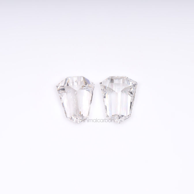 1.00 CT, 6.0 X 5.0 MM | Lab Grown Diamond | Shield Diamond Pair - Minimal Carbon