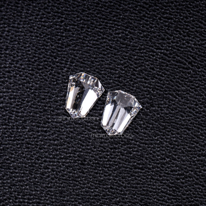 1.00 CT, 6.0 X 5.0 MM | Lab Grown Diamond | Shield Diamond Pair - Minimal Carbon