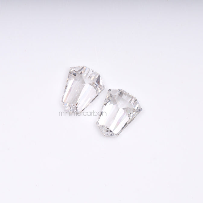 1.00 CT, 6.0 X 5.0 MM | Lab Grown Diamond | Shield Diamond Pair - Minimal Carbon
