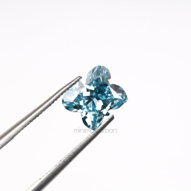 1.30 CT, 7.3 X 5.9 MM | Lab Grown Diamond | Blue Diamond - Minimal Carbon
