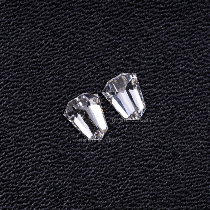 1.00 CT, 6.0 X 5.0 MM | Lab Grown Diamond | Shield Diamond Pair - Minimal Carbon