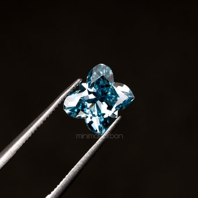1.30 CT, 7.3 X 5.9 MM | Lab Grown Diamond | Blue Diamond - Minimal Carbon