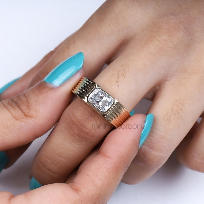 Bezel Radiant Diamond Ring