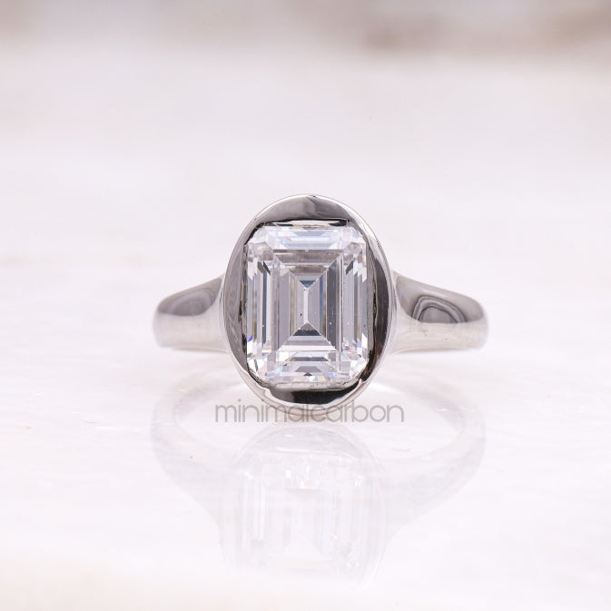 Emerald Cut Diamond Ring - Minimal Carbon